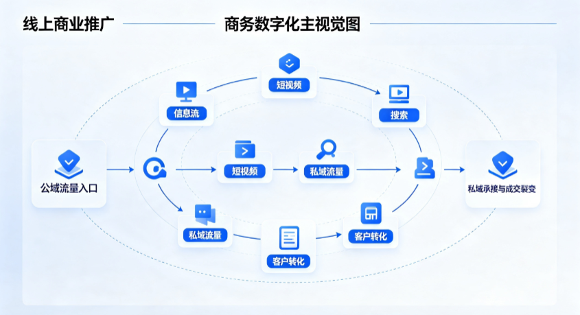 平江区线上商业推广怎么做？全域流量闭环搭建与低成本转化实战指南